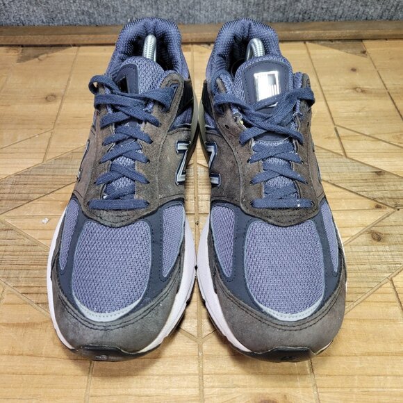 New Balance 990 V5 Shoes Mens US Sz 8.5 2E WIDE Navy Blue Made In USA Suede - Picture 3 of 13